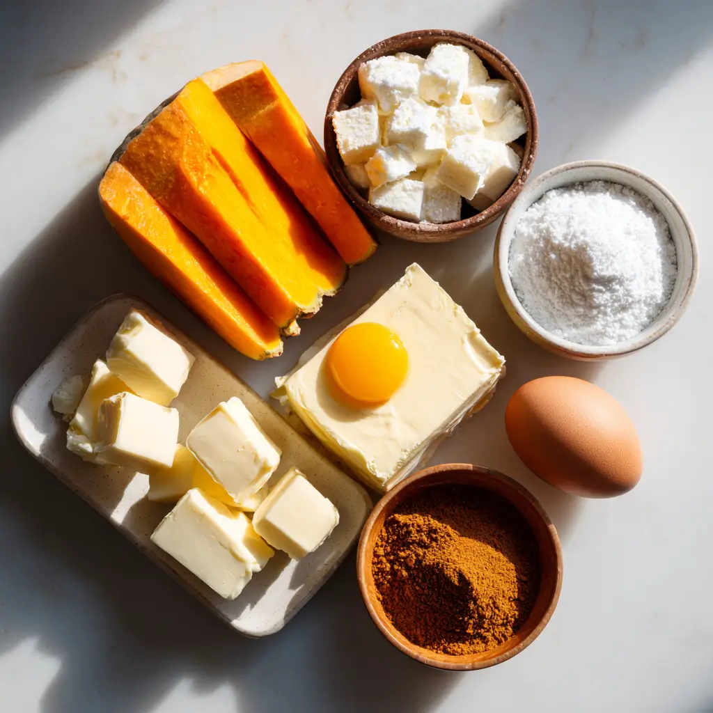 Ultra Zoom Top Down Flat Lay Of Fresh Pie Ingredient