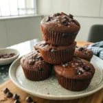 Bakery Style Double Chocolate Chip Muffins Recipe