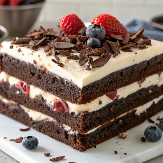 Brownie Refrigerator Cake