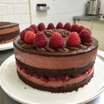 Dark Chocolate Raspberry Mousse Cake I Can T Help