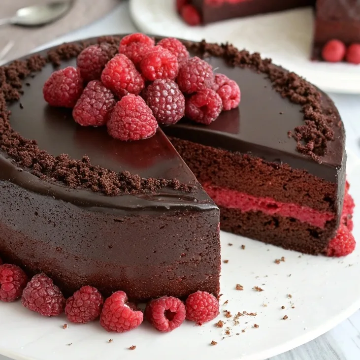 Dark Chocolate Raspberry Mousse Cake I Can T Help (1)
