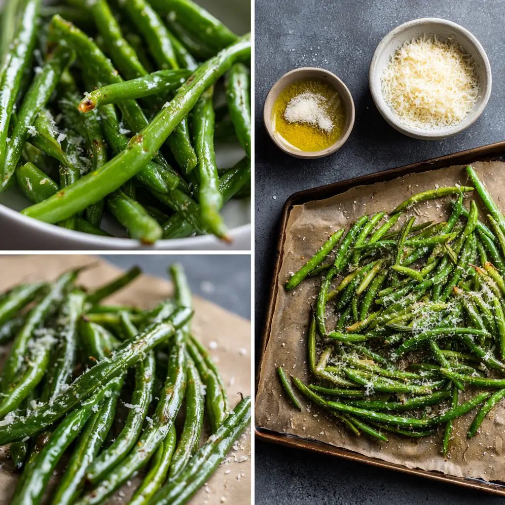 Left Fresh Green Beans Rinsed And Trimmed Beads (1)