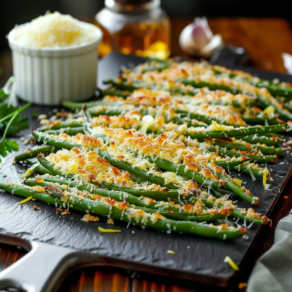 Left Fresh Green Beans Rinsed And Trimmed Beads (2)