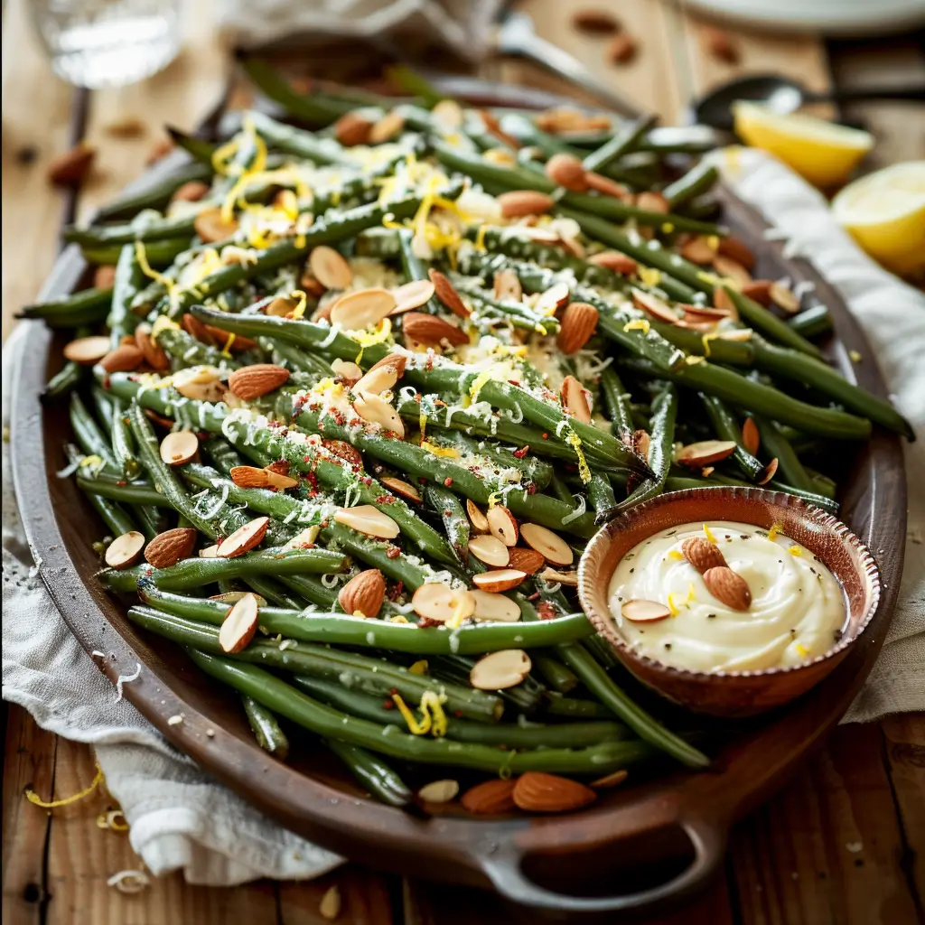 Left Fresh Green Beans Rinsed And Trimmed Beads (3)