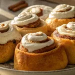 Pumpkin Shaped Cinnamon Rolls With Cream Cheese Fr