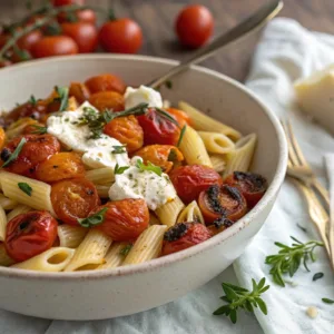 Roasted Tomato And Garlic Ricotta Pasta Roasted To