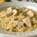 Simple Photo Of Creamy Orzo With Chicken A Wonder