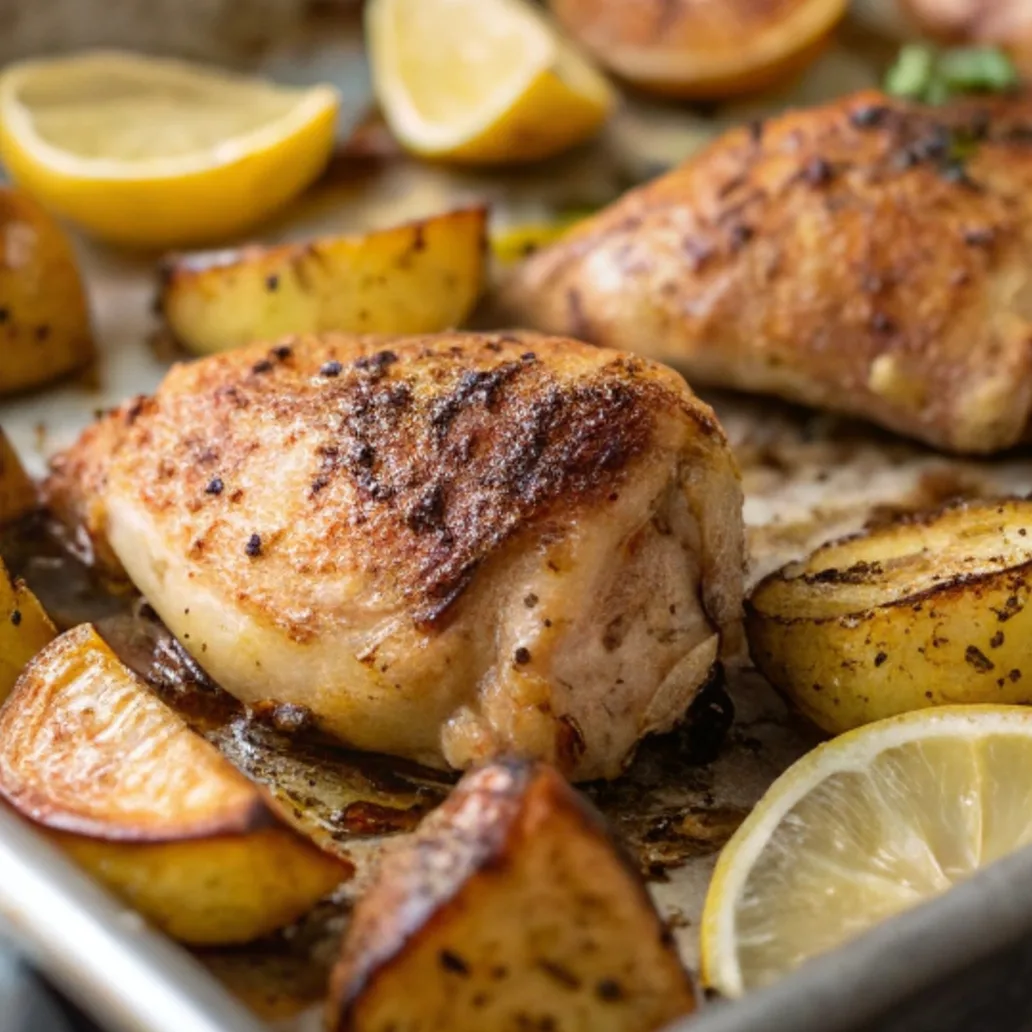 Simple Photo Of Sheet Pan Lemon Balsamic Chicken A