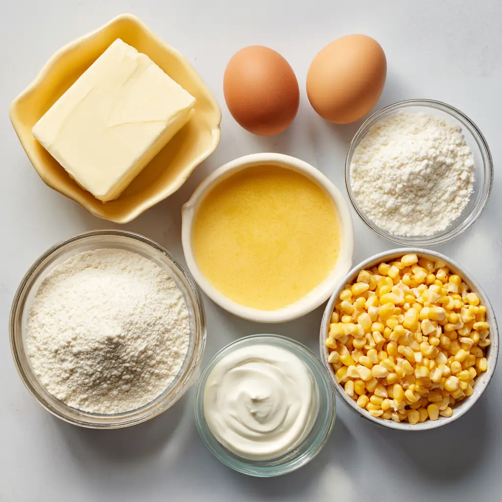 Zoom Flat Lay Of Measured Ingredients For Jiffy1e79658fe41f 3