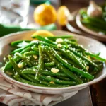 Zoom Serving Shot Of Pan Fried Fresh Gree