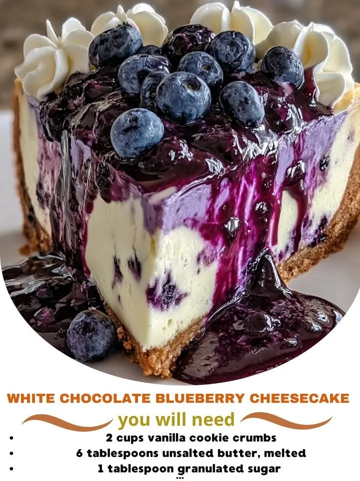White Chocolate Blueberry Cheesecake