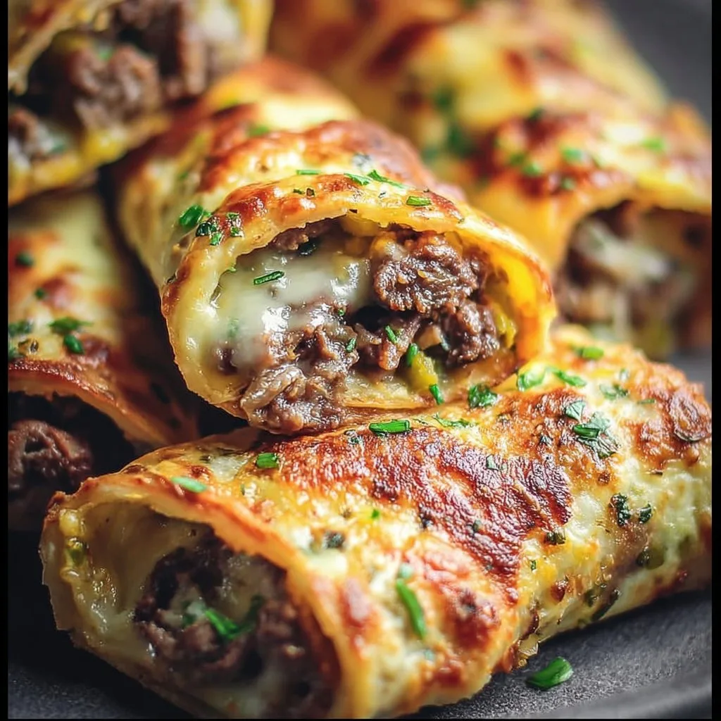 Keto Philly Cheesesteak Rolls