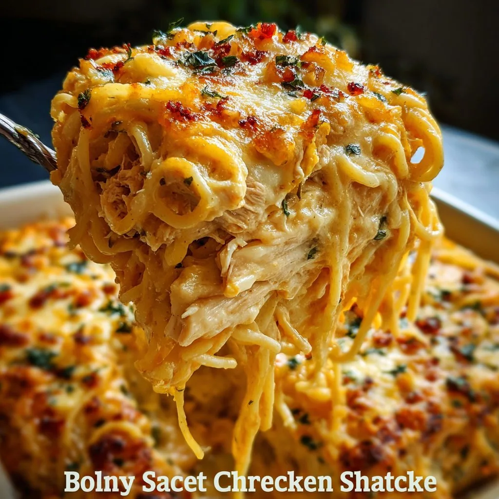 Spicy Southern Cheesy Chicken Spaghetti Casserole