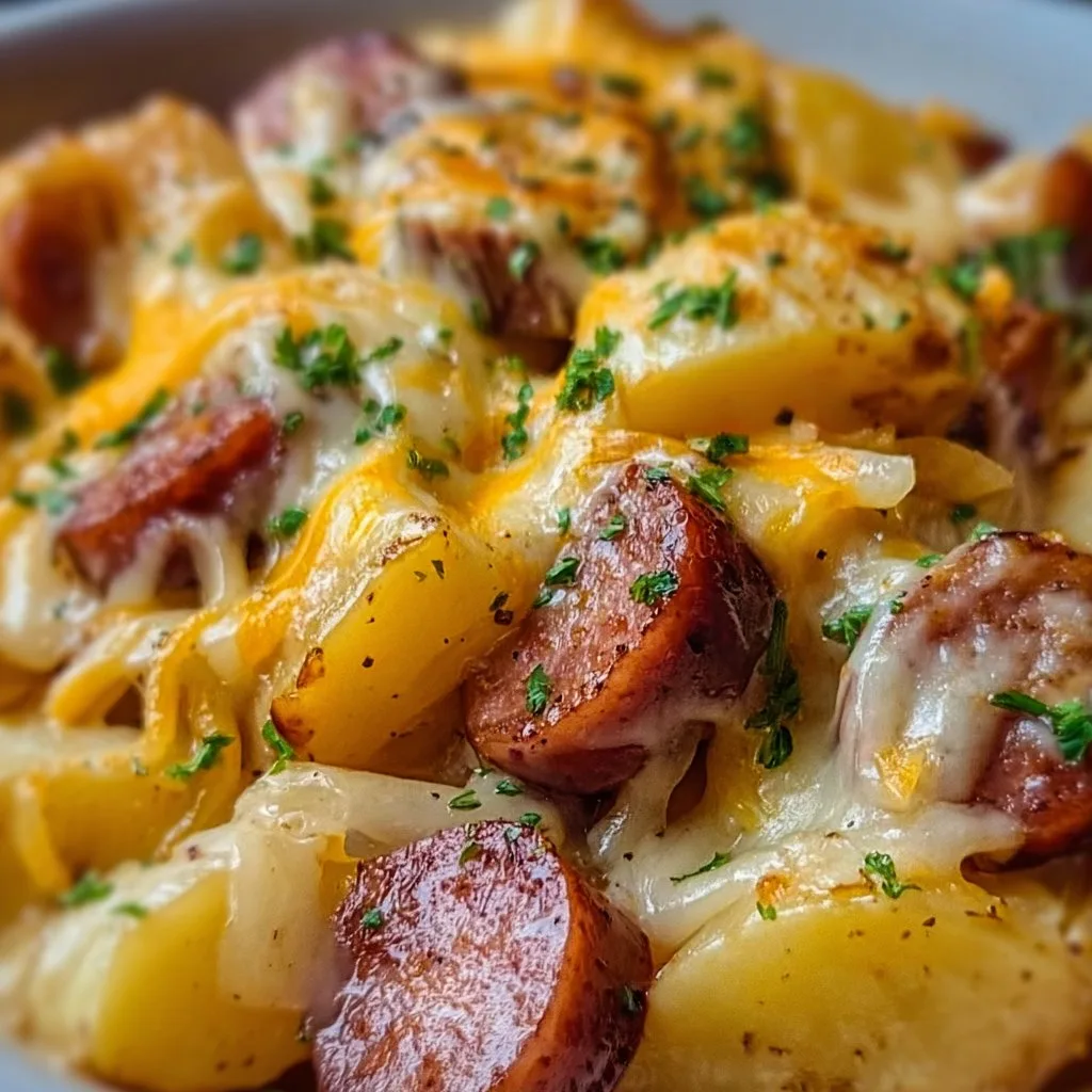 Cheesy Ranch Potatoes and Smoked Sausage