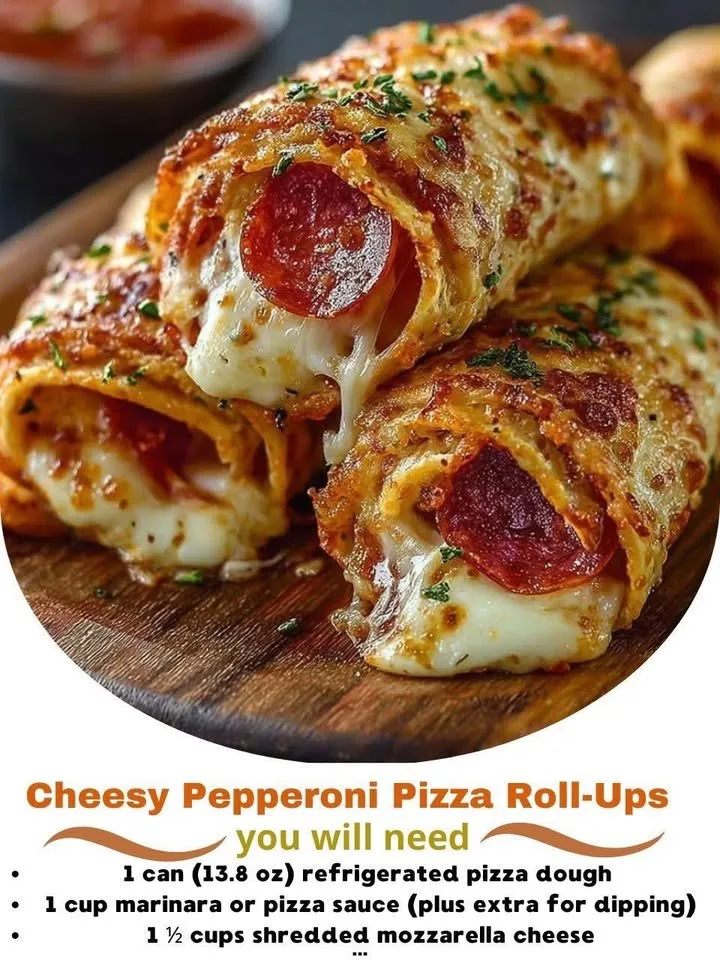 Cheesy Pepperoni Pizza Roll-Ups