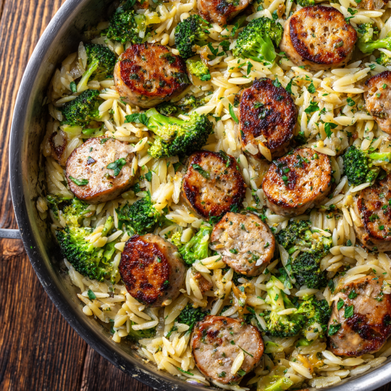 Chicken Sausage And Broccoli Orzo (2)