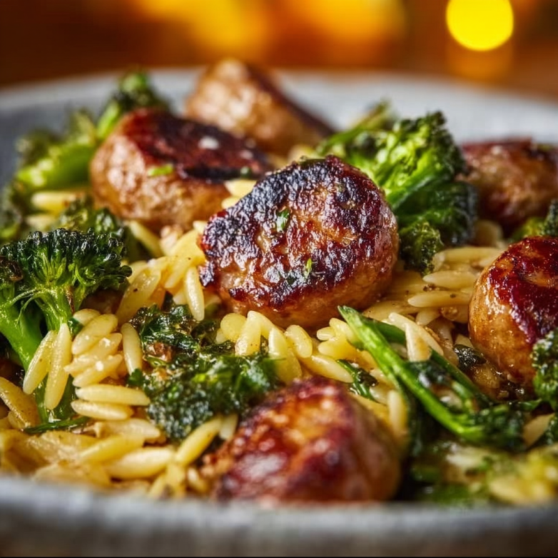 Chicken Sausage And Broccoli Orzo (3)