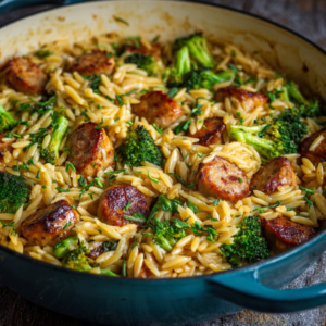 Chicken Sausage And Broccoli Orzo (4)