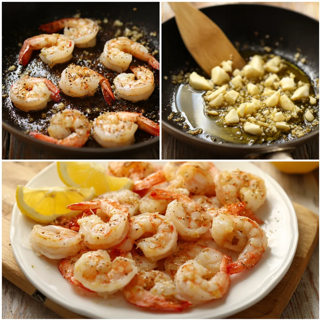 Close Up Of Sauted Shrimp With Lemon Herbs And Olive (4)