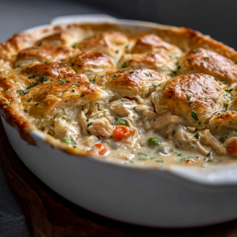 Creamy Chicken Pot Pie Casserole Recipe For Easy Dinner (1)