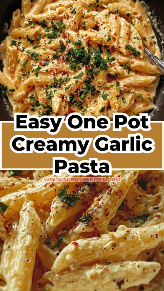 Easy One Pot Creamy Garlic Pasta