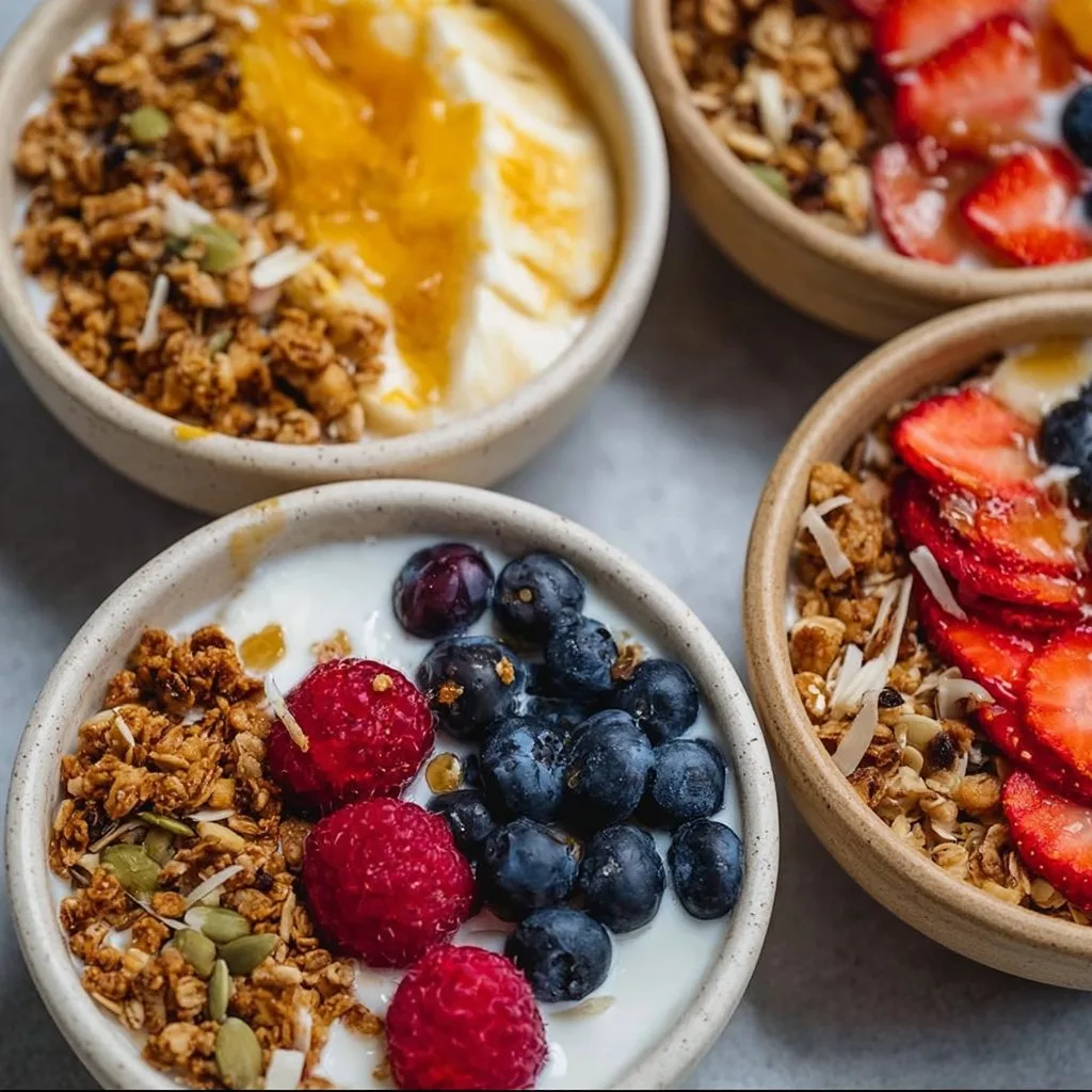 Easy Yogurt Granola Bowls (4 Ways!)