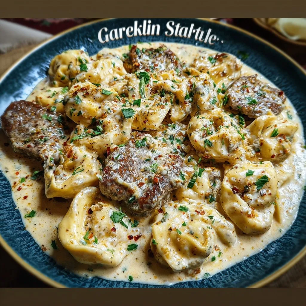 Cracked Garlic Steak Tortellini in Creamhouse Sauce Bliss