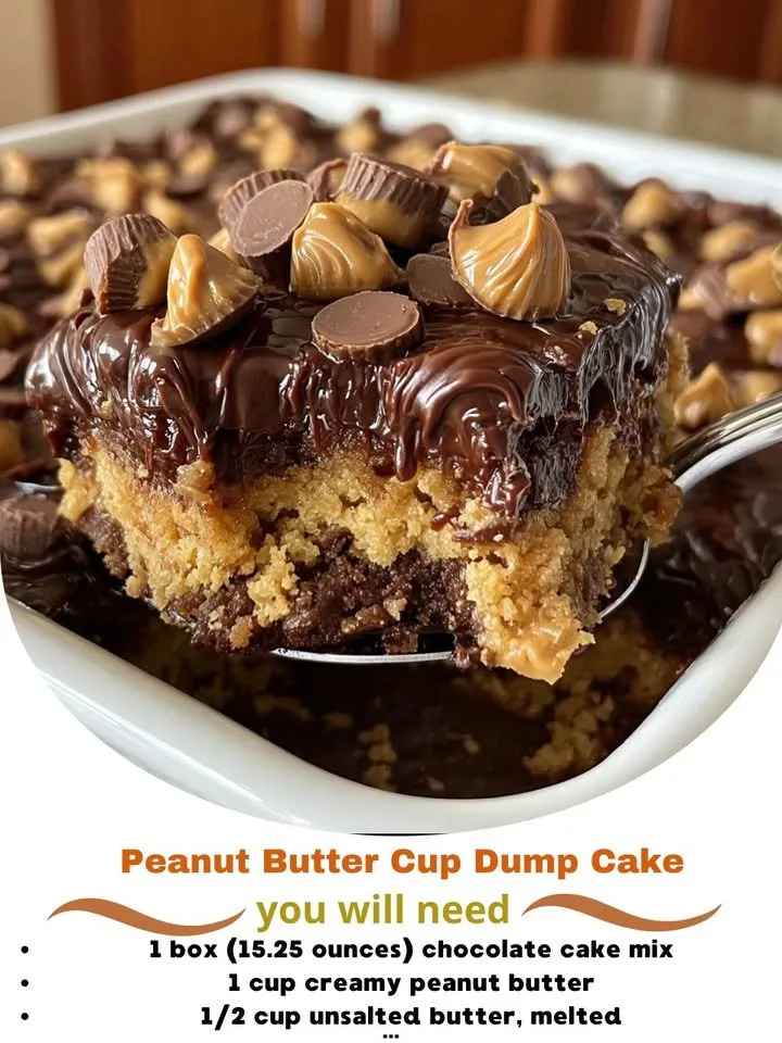 Peanut Butter Cup Dump Cake