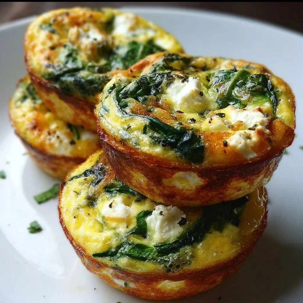Egg Muffins with Spinach and Feta