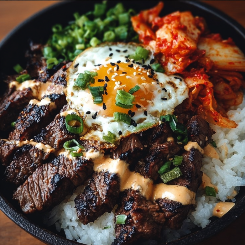 Korean Bbq Steak Rice Bowls