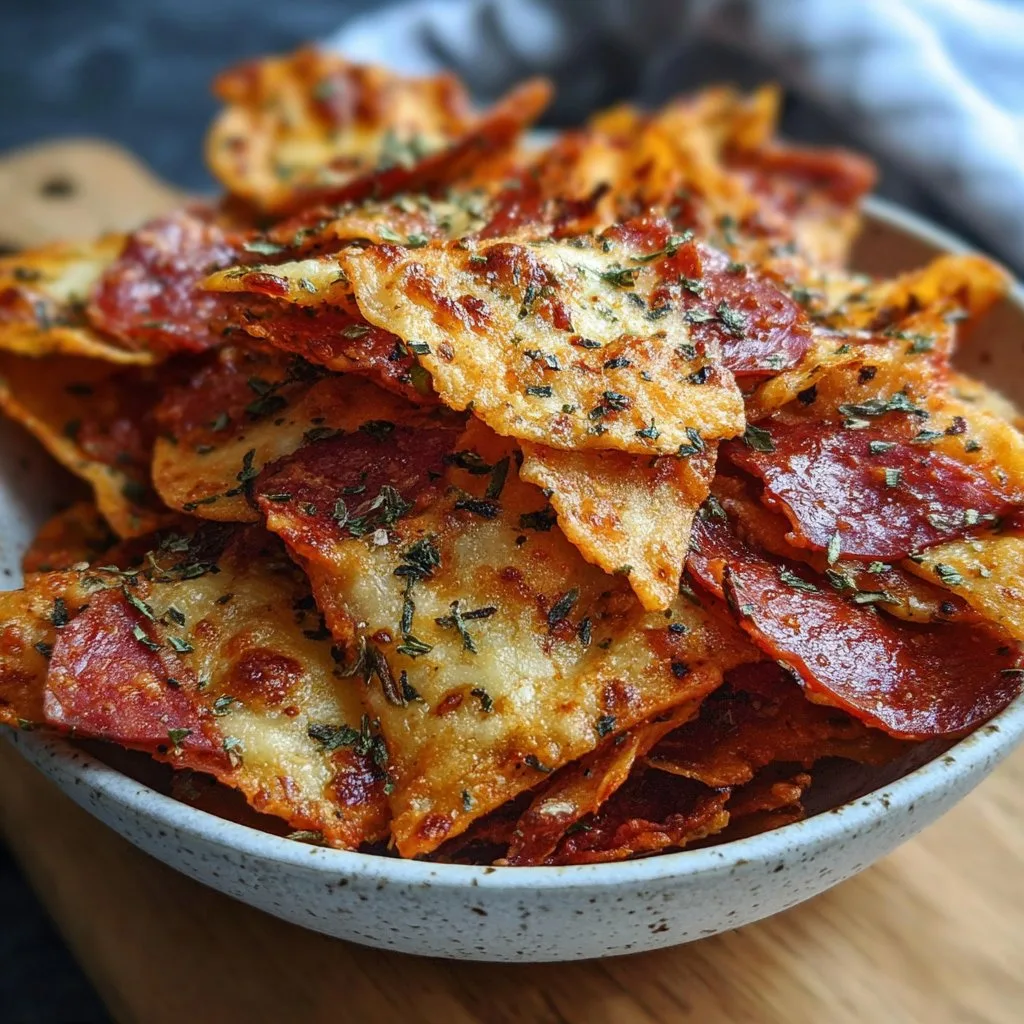 2 ingredient Pizza chips