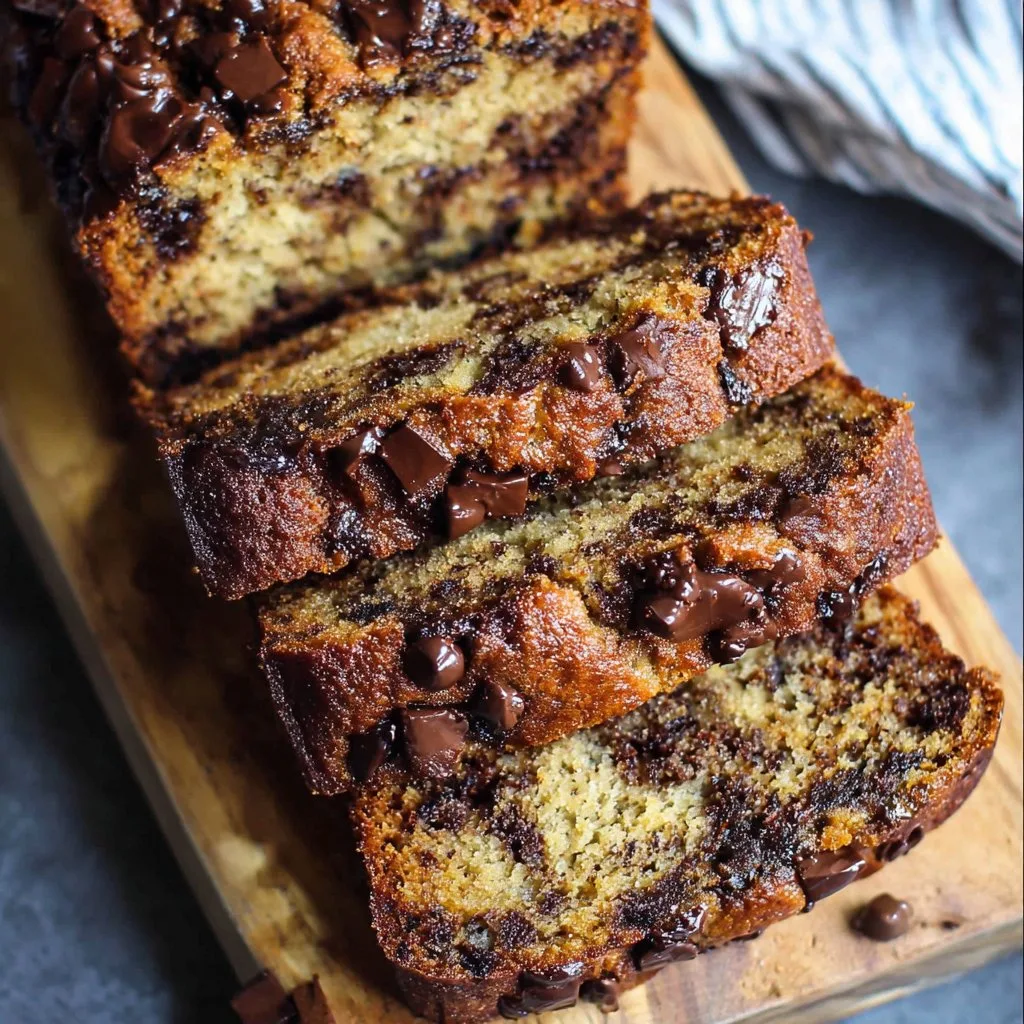 Super Moist Chocolate Chip Banana Bread Recipe