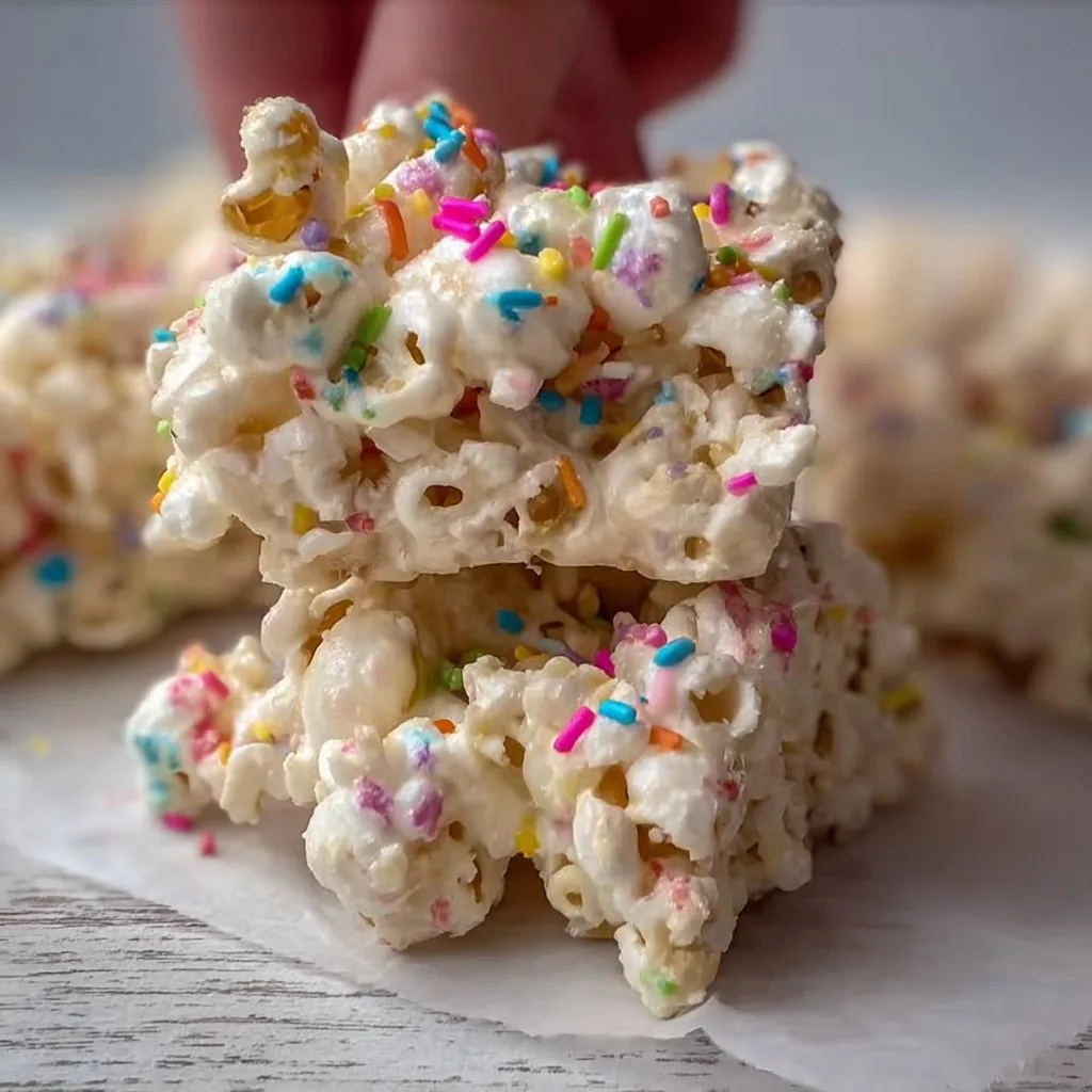 Funfetti Marshmallow Popcorn Treats