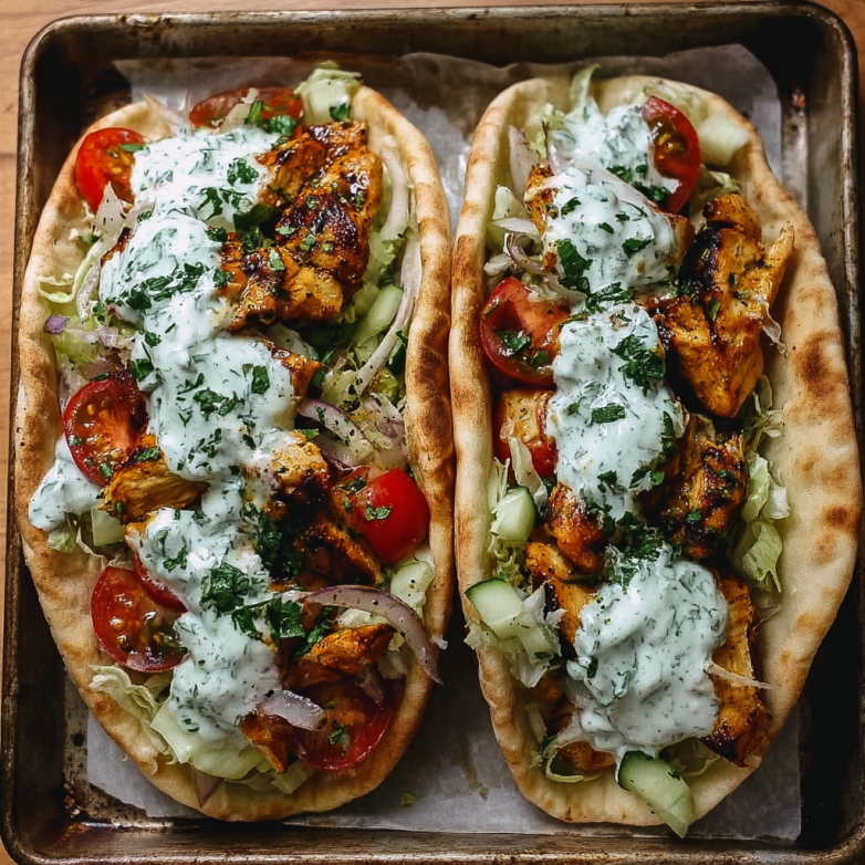 Sheet Pan Chicken Pitas With Herby Ranch 1
