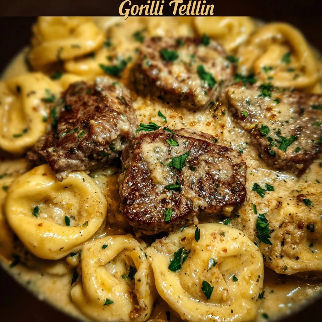 Cracked Garlic Steak Tortellini in Creamhouse Sauce Bliss