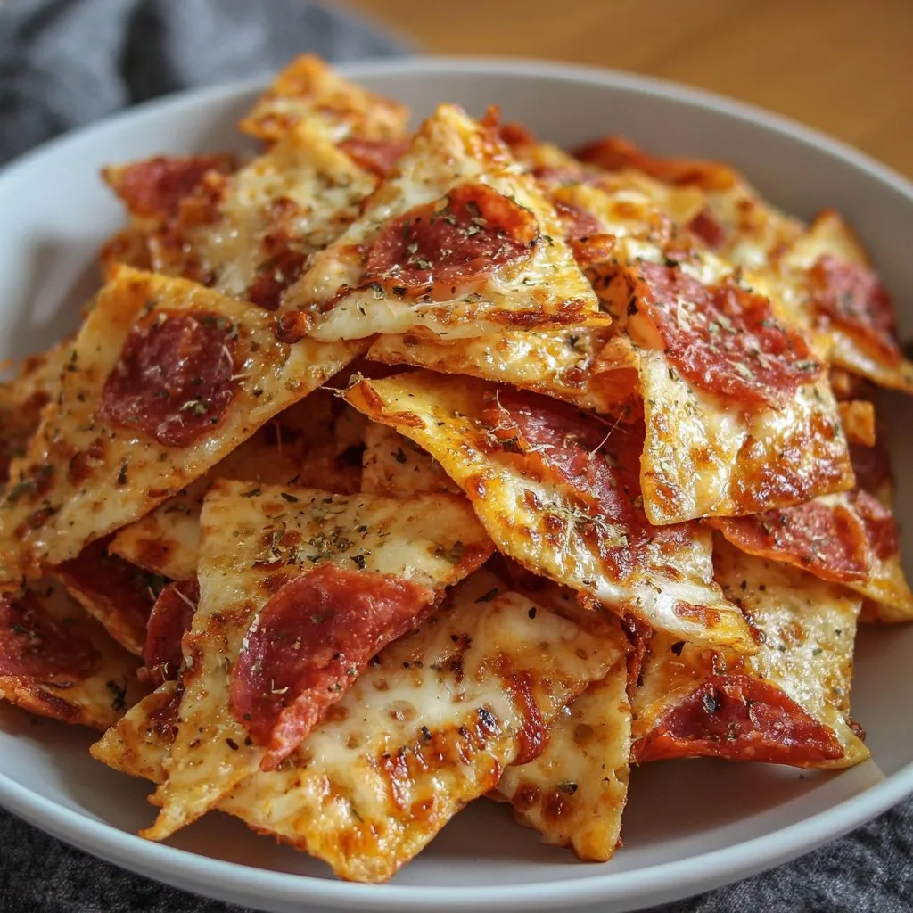2 ingredient Pizza chips