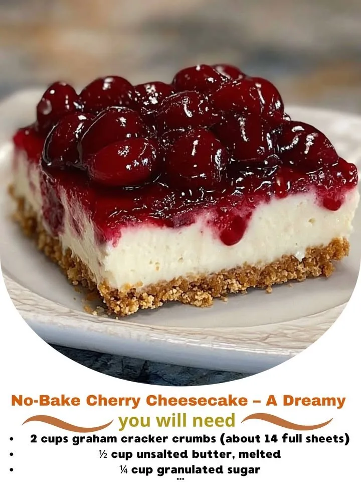 No-Bake Cherry Cheesecake