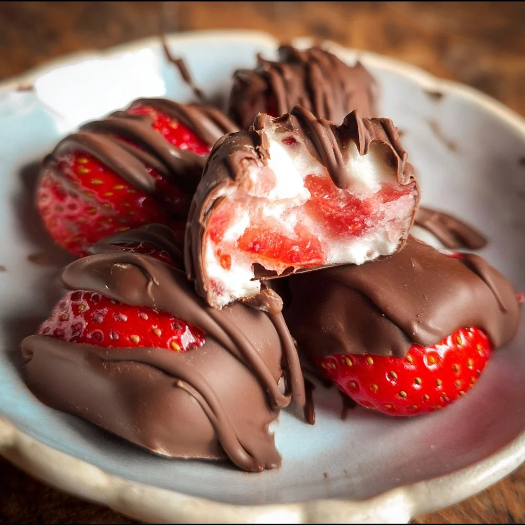 Delicious Chocolate Strawberry Yogurt Clusters recipe for sweet cravings