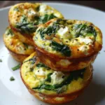 Egg muffins featuring spinach and feta, ideal for a nutritious breakfast.