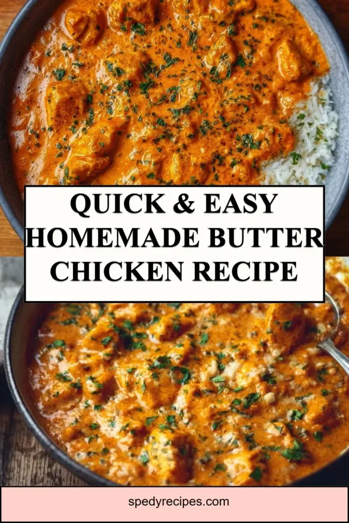 Quick & Easy Homemade Butter Chicken Recipe Delicious homemade butter chicken served with rice and naan bread