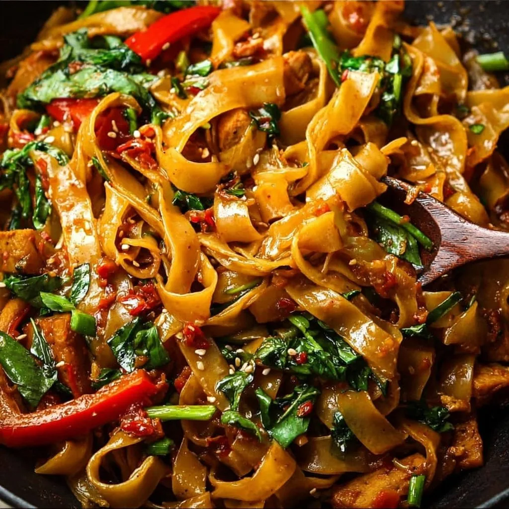 Spicy Vegan Drunken Noodles: A Quick & Flavorful Thai-Inspired Dish