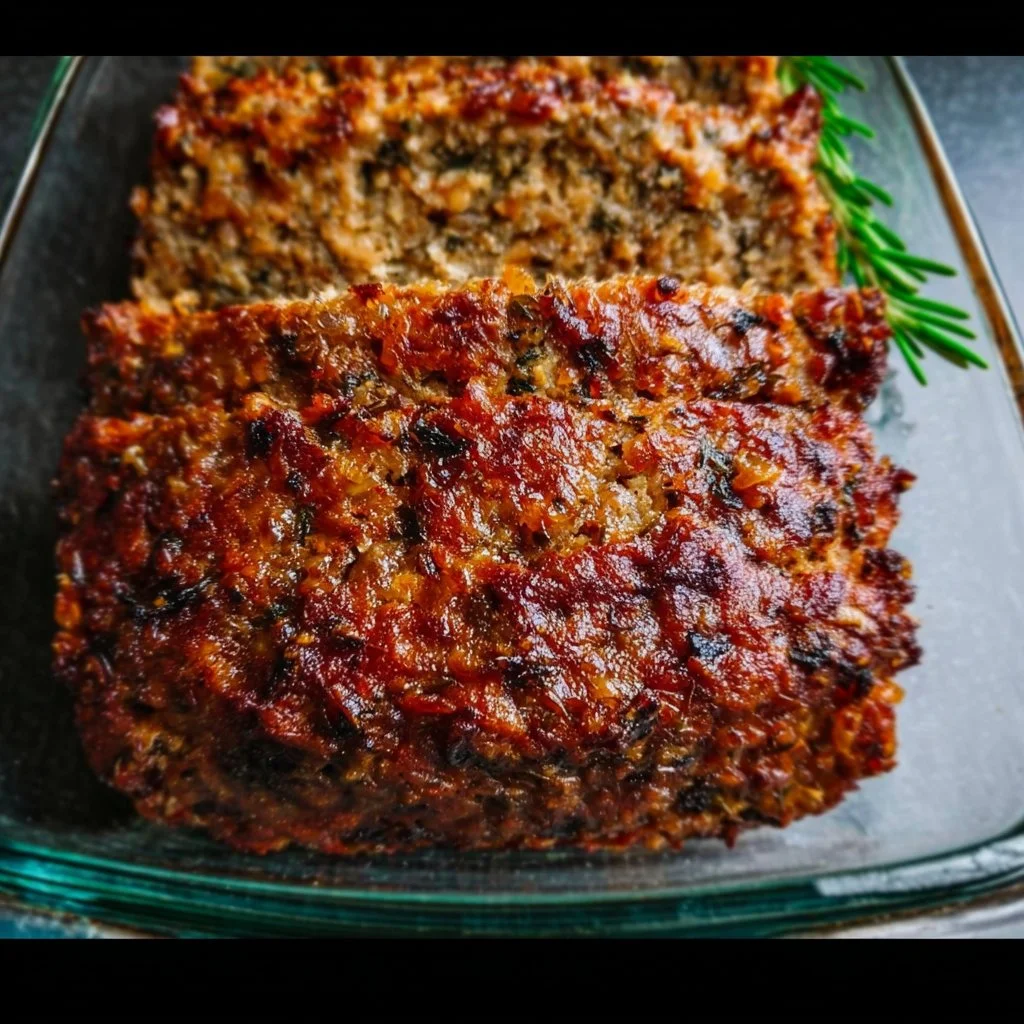 Vegetarian Meatloaf (Fan Favorite!) Delicious vegetarian meatloaf served with vegetables on a plate.
