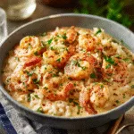 Zoom Creamy Garlic Shrimp In Skillet With Parsl (2)