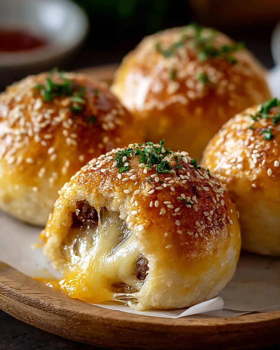 Garlic Parmesan Cheeseburger Bombs Recipe