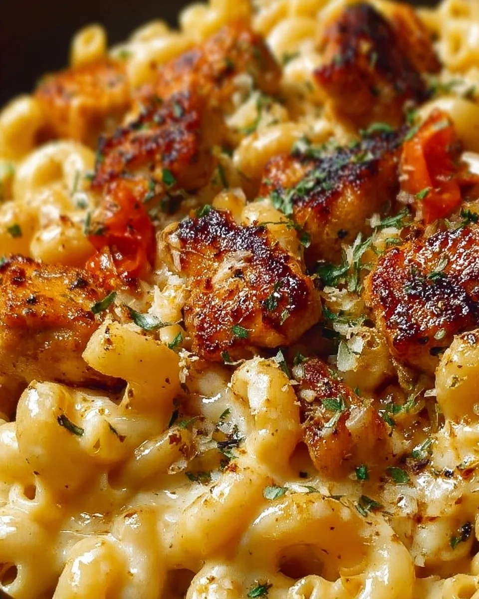 Sweet & Spicy Honey Pepper Chicken Mac ‘n’ Cheese Comfort Bake