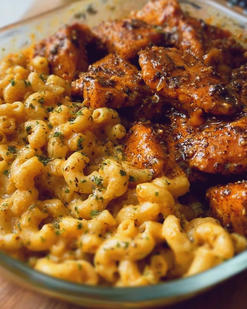High-Protein Honey Garlic Butter Chicken with Mac & Cheese