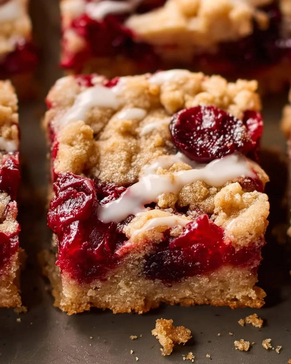 Cranberry Crumble Bars