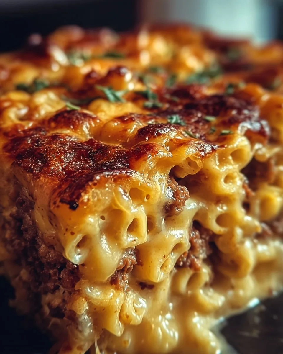 Mac and Cheese Meatloaf Casserole