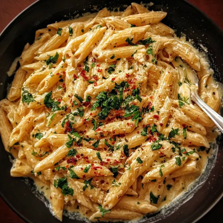 Creamy One Pot Garlic Pasta With Parmesan And Butter Served In A Bowl (1) (1)