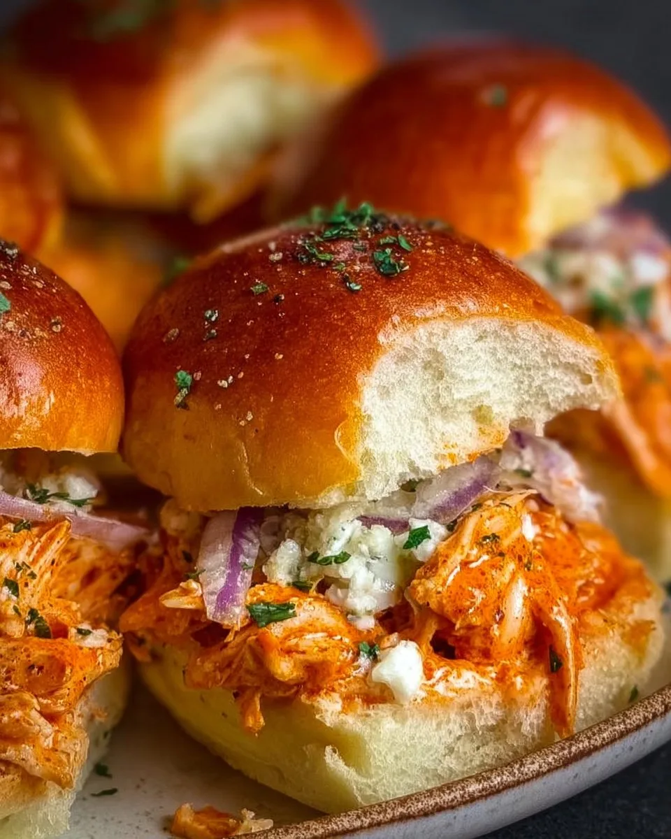 Spicy Buffalo Chicken Sliders